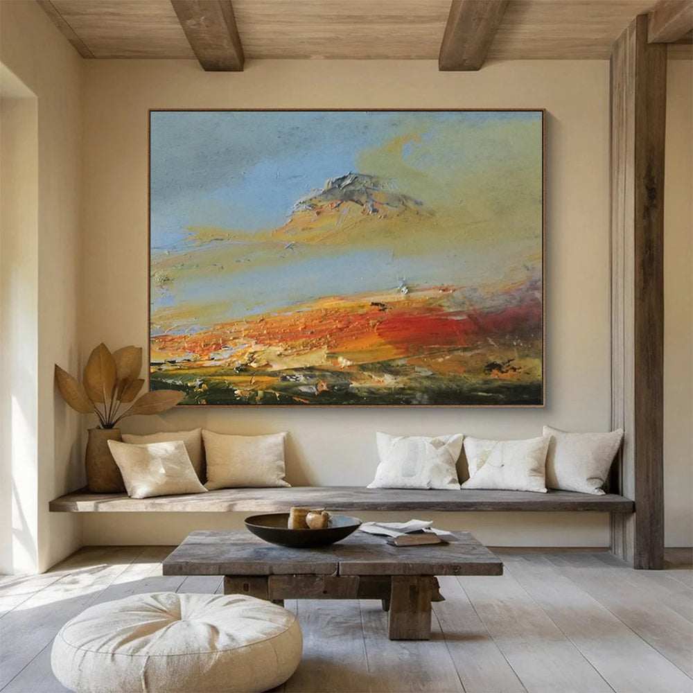 mountain sunset abstract painting design 6